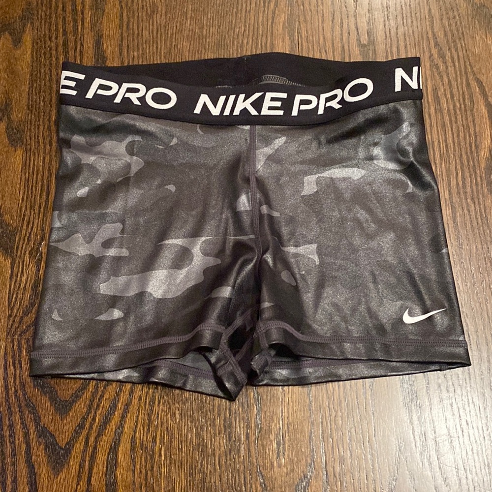 camo nike pro dri-fit spandex 3 inch